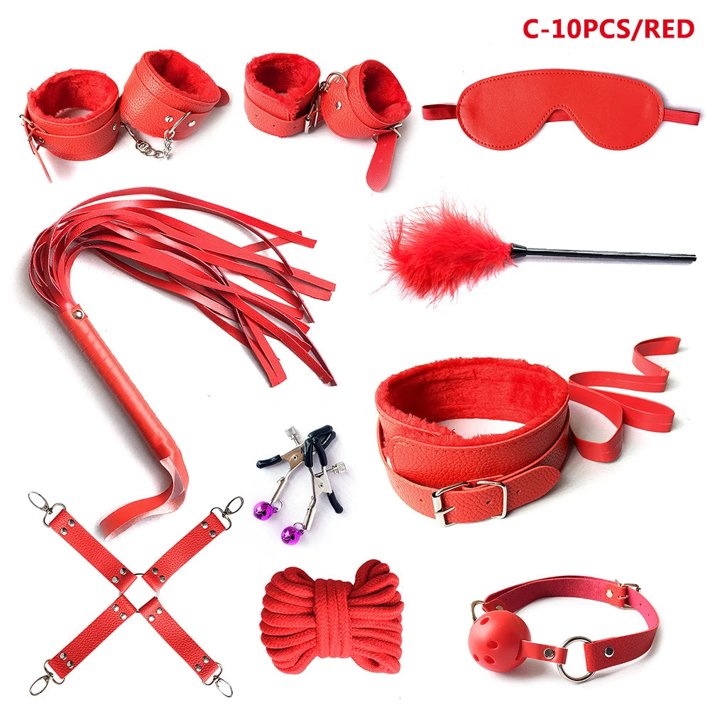 Complete BDSM Kit with Whip, Gag & Tail Plug