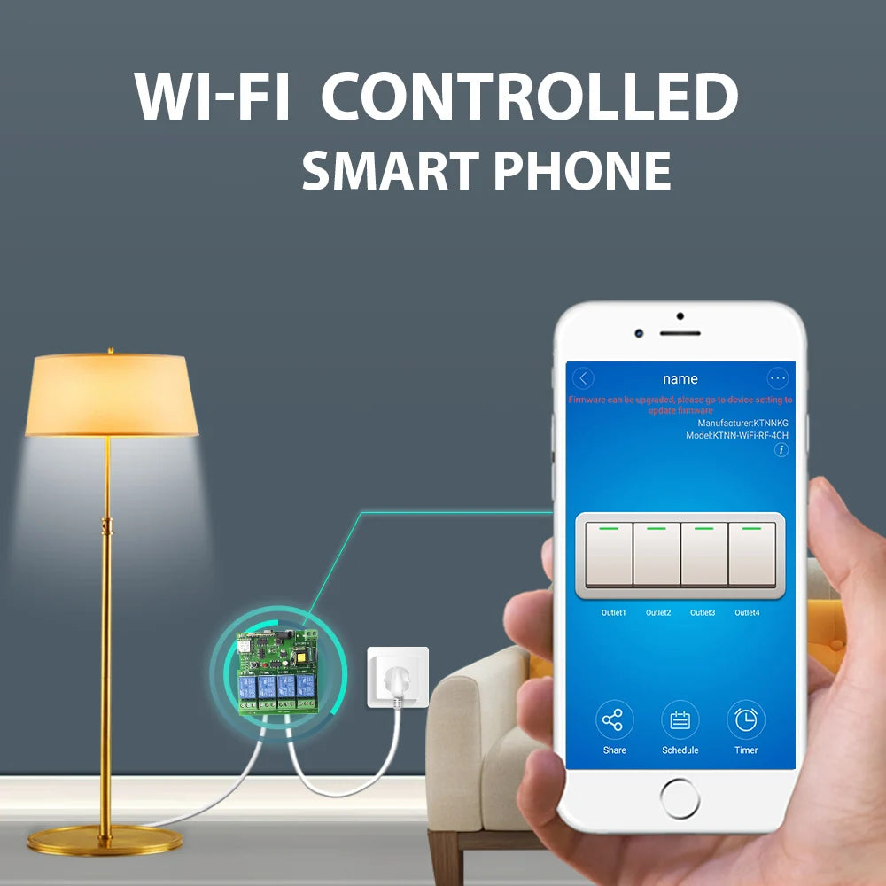Tuya Smart WiFi Switch Module – Multi-Channel Relay Control