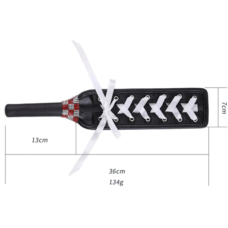 Faux Leather Riding Whip Paddle