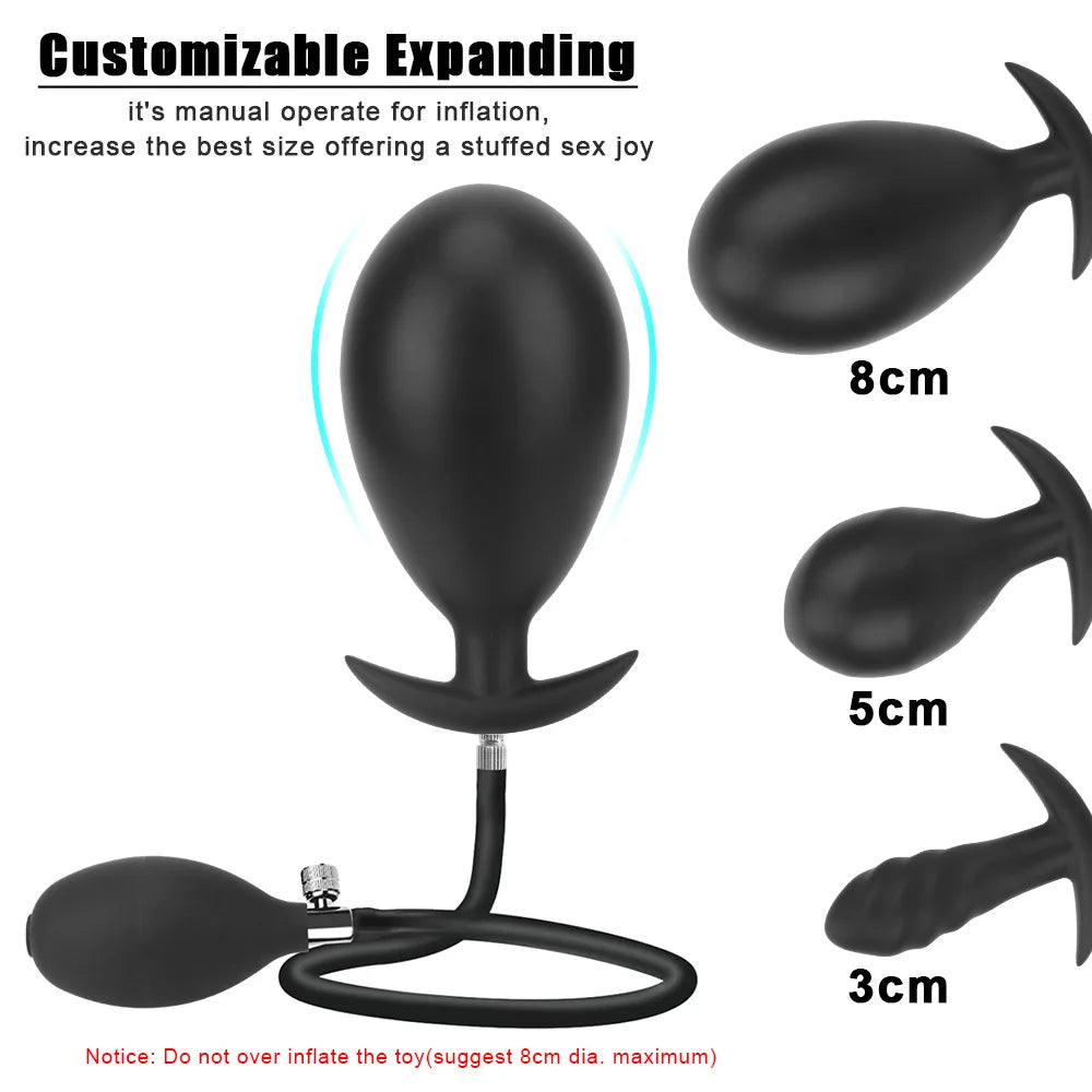 Inflatable Anal Plug & Vaginal Expander for Couples