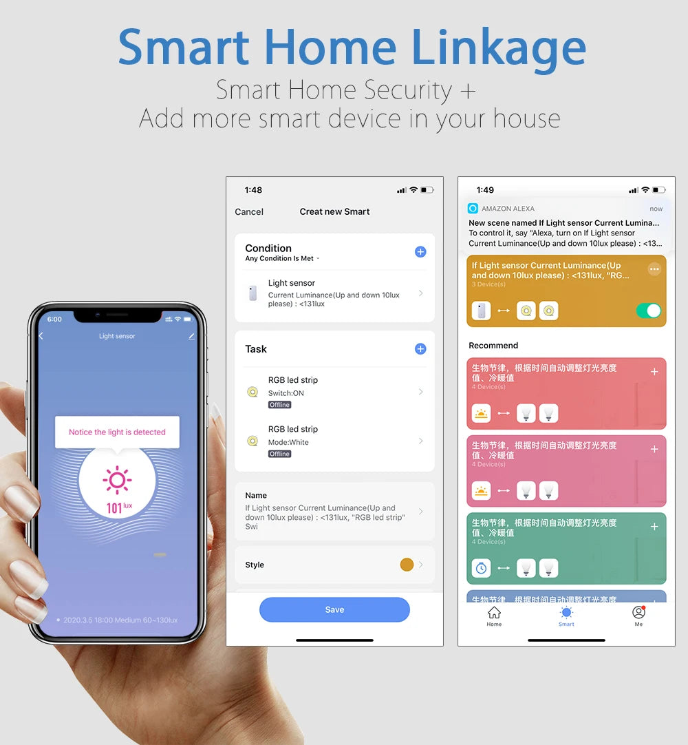 Tuya Smart Light Sensor with App Control