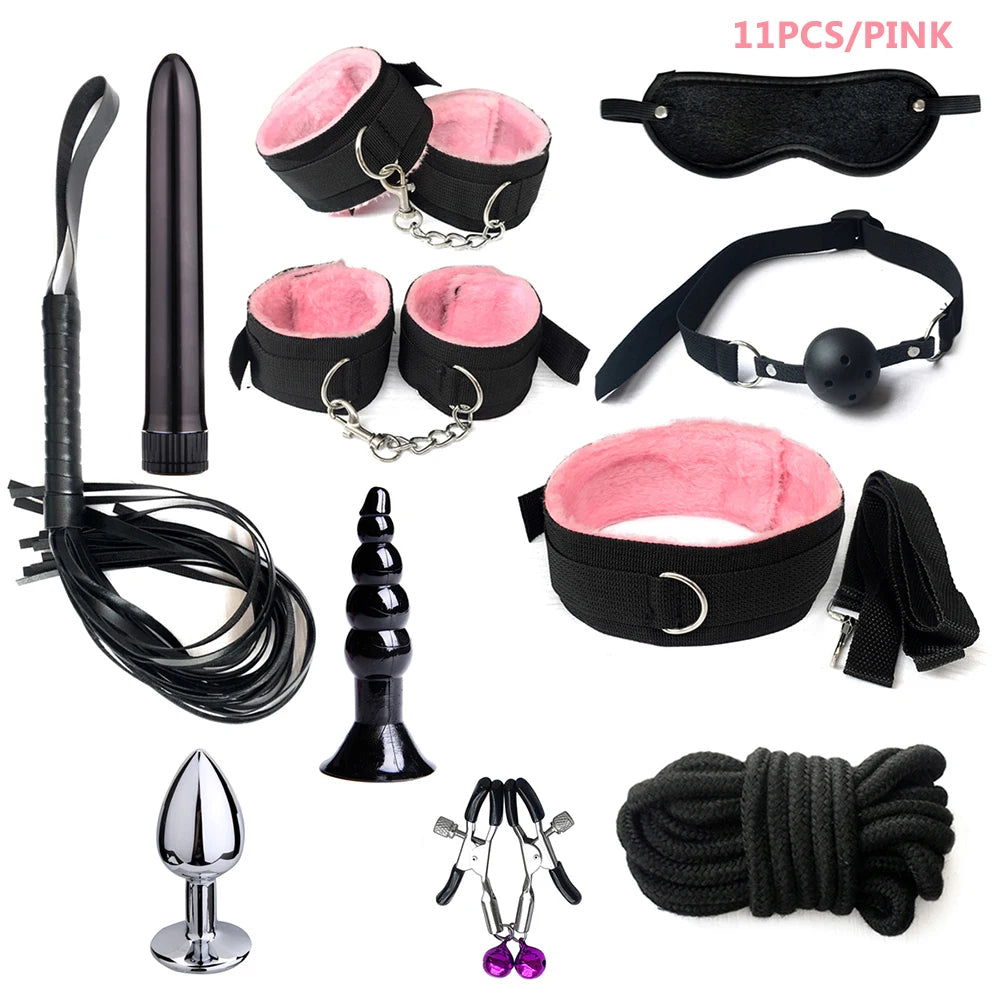 Complete BDSM Kit with Whip, Gag & Tail Plug