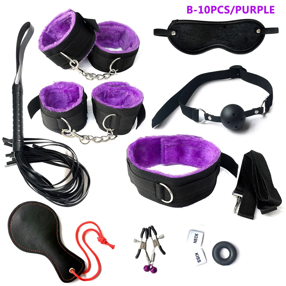 Complete BDSM Kit with Whip, Gag & Tail Plug
