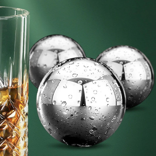 Stainless Steel Ice Balls – 2pcs Whiskey Chilling Set