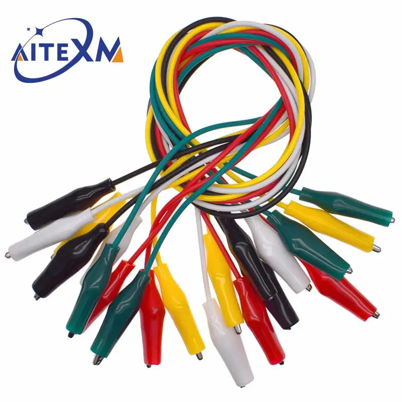 10PCS Alligator Clips Jumper Wire Set 46CM