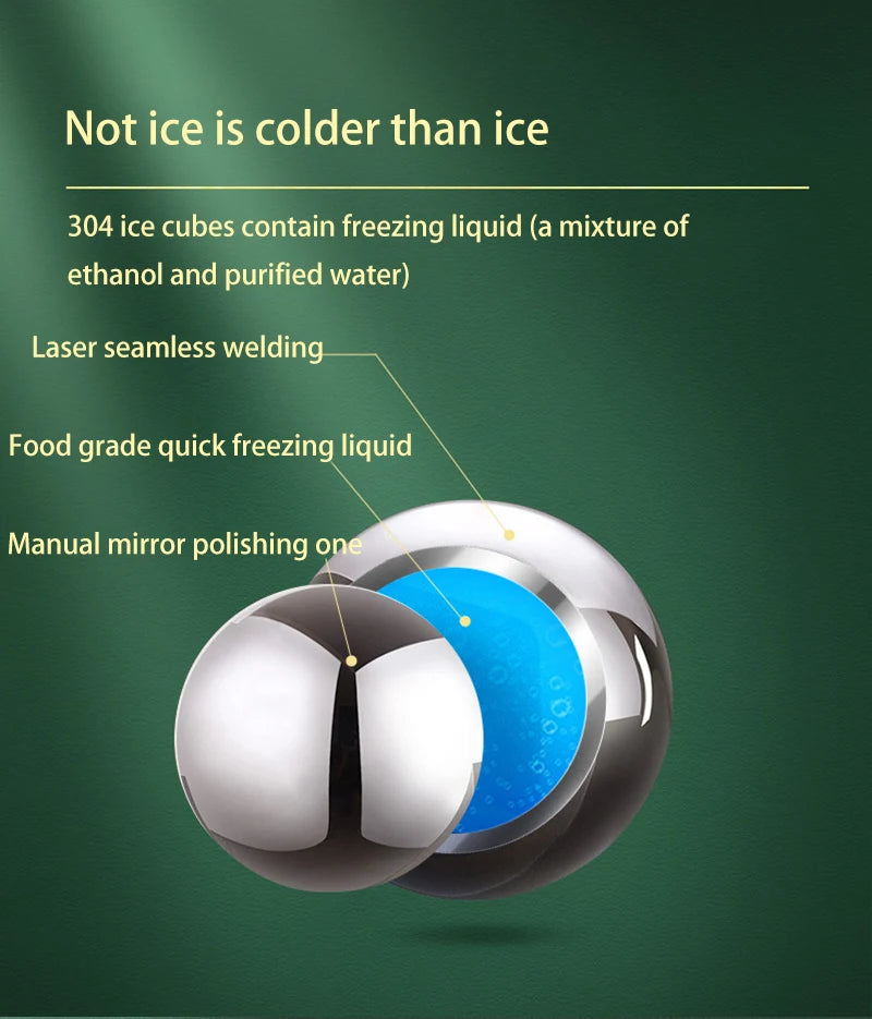 Stainless Steel Ice Balls – 2pcs Whiskey Chilling Set