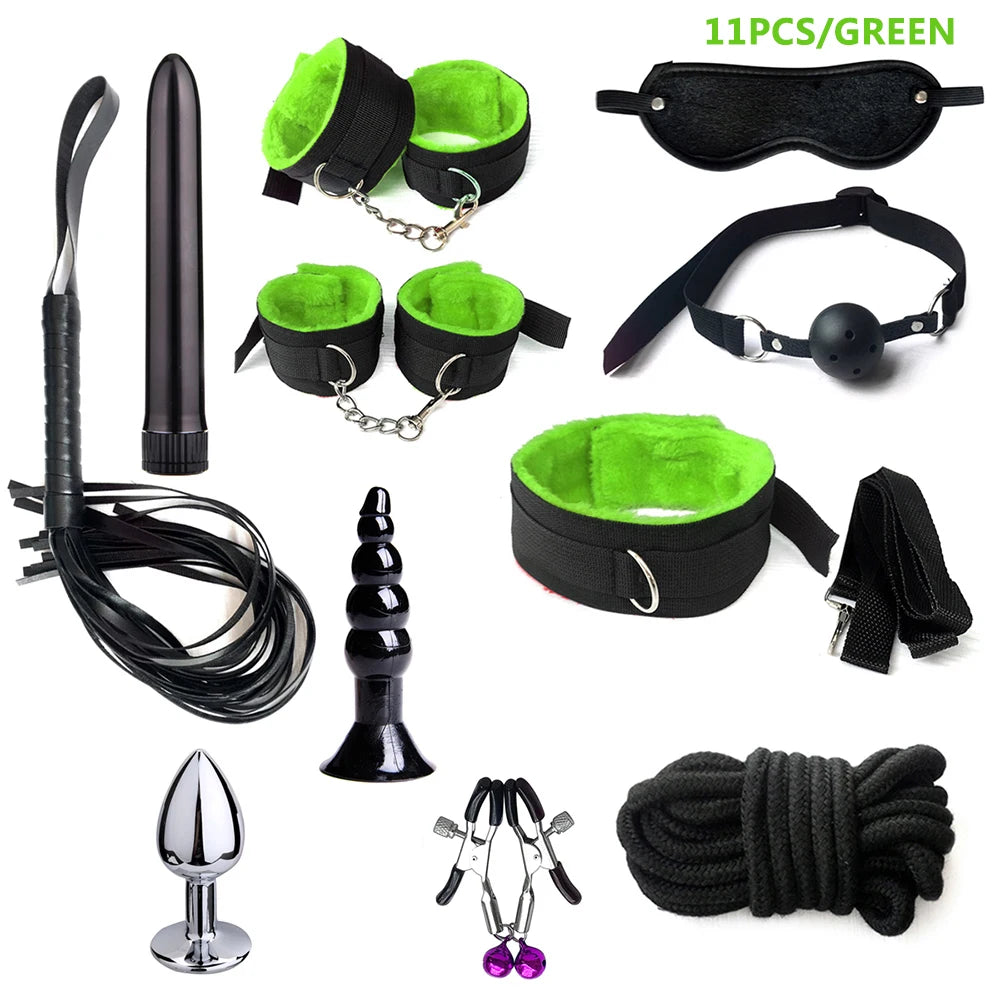 Complete BDSM Kit with Whip, Gag & Tail Plug