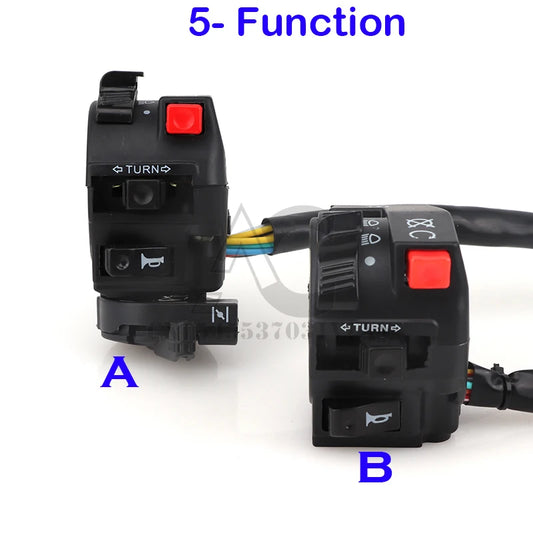5-Function Motorcycle Start Switch for ATVs & Pit Bikes