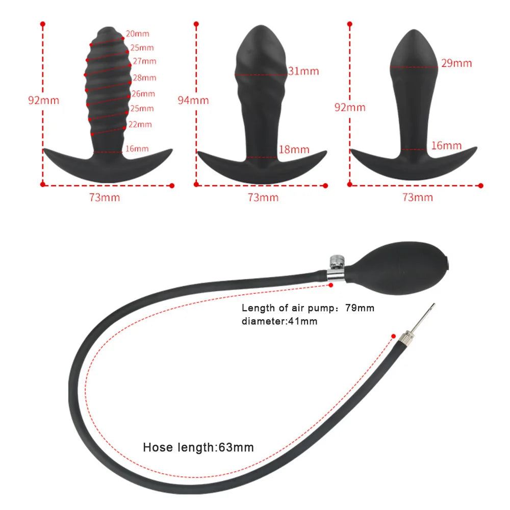Inflatable Anal Plug & Vaginal Expander for Couples