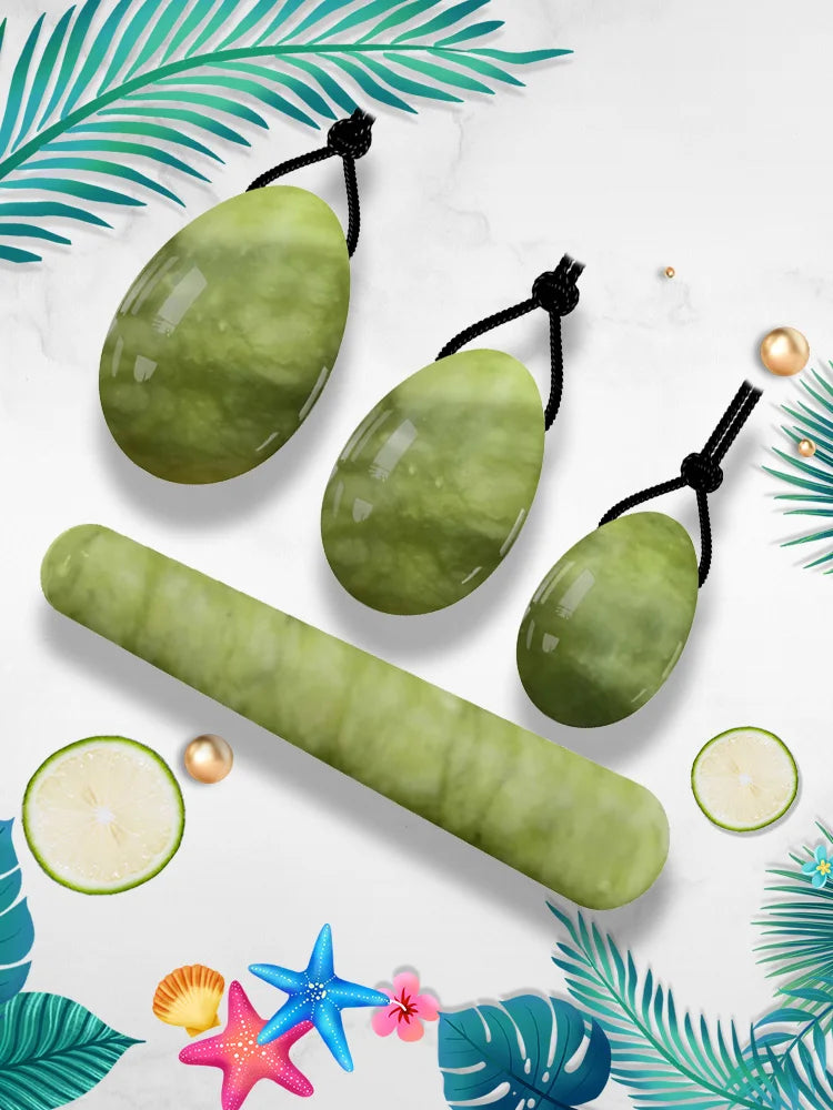 Natural Jade Yoni Egg Kegel Exerciser Set