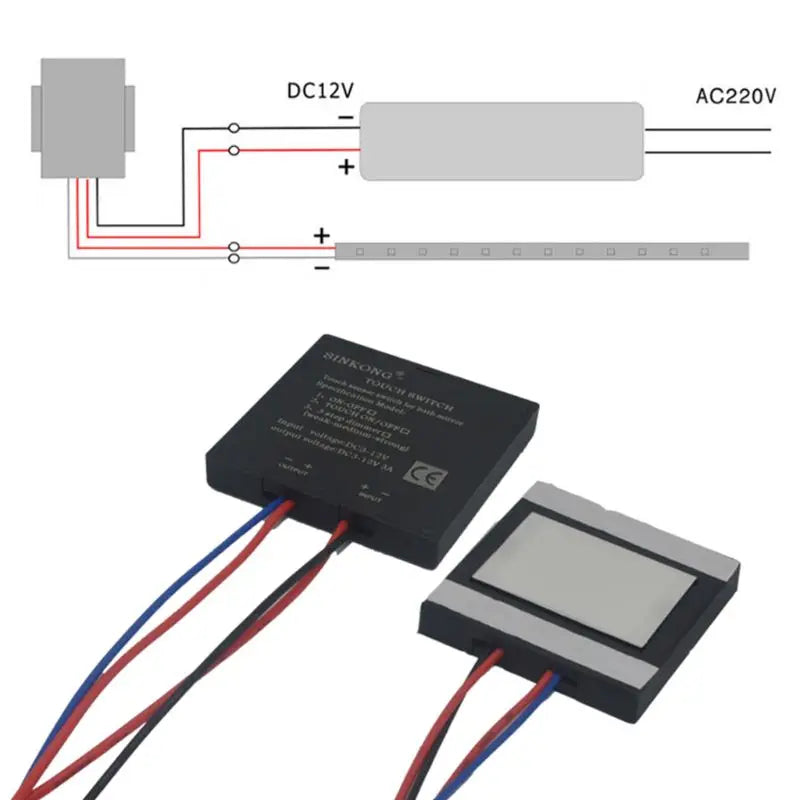 Smart Touch Sensor Switch for LED Mirror Light
