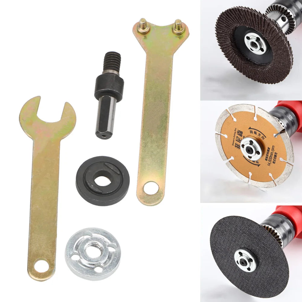 10mm Drill to Angle Grinder Adapter – Cutting & Polishing Rod Set