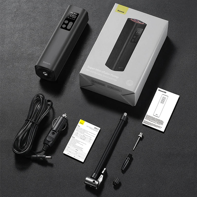 Baseus Mini Air Compressor – Smart Power in Your Glovebox!