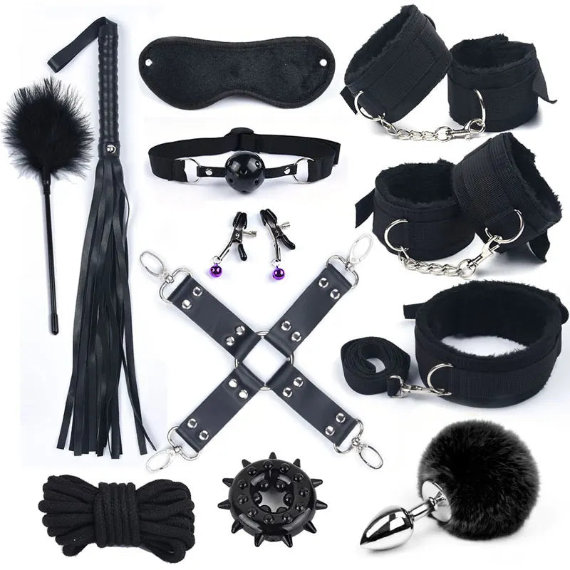 40CM Fox Tail Anal Plug Bondage Set