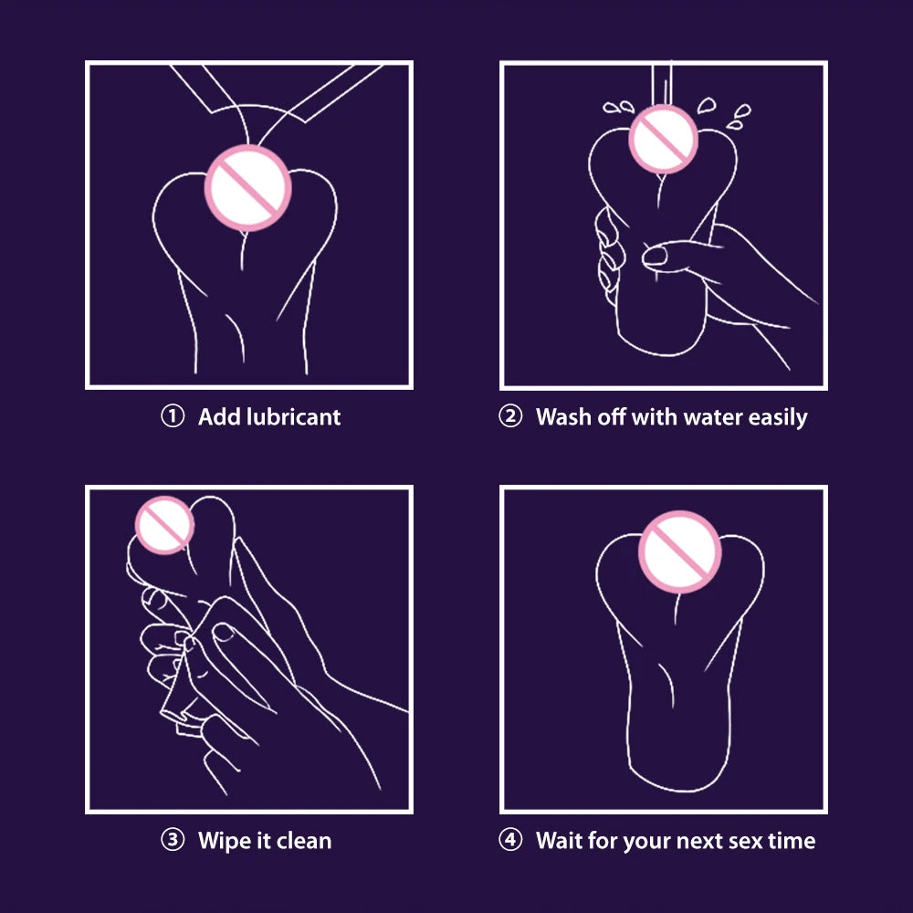 Transparent Male Masturbator Cup with Soft Vagina