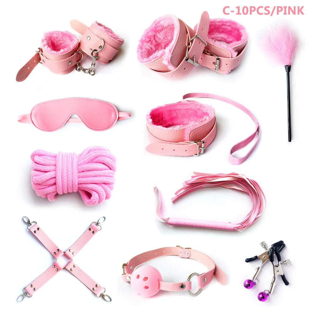 Complete BDSM Kit with Whip, Gag & Tail Plug