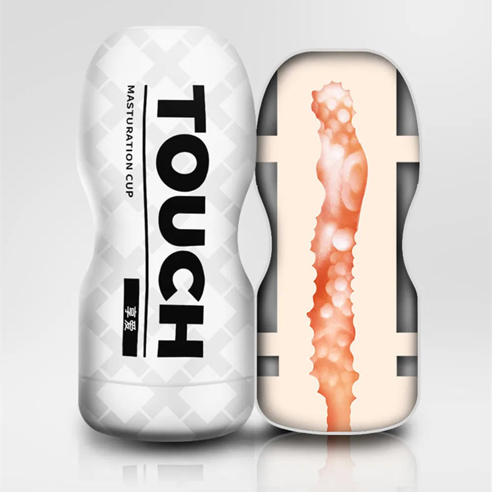 Transparent Male Masturbator Cup with Soft Vagina