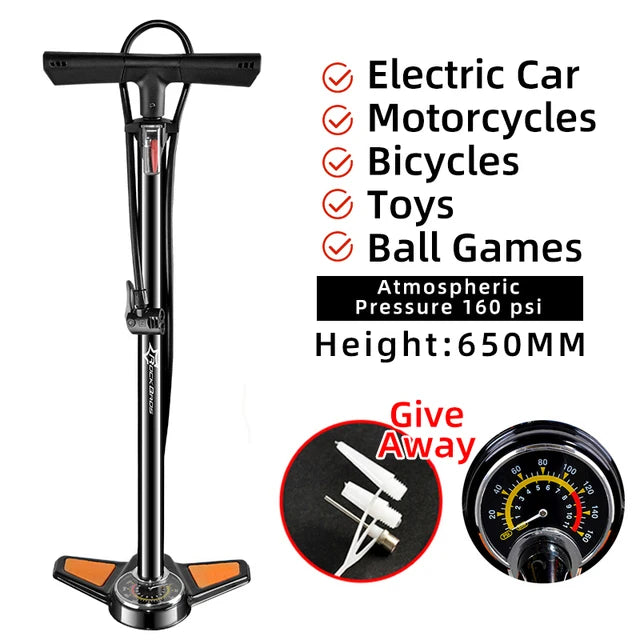 ROCKBROS High‑Pressure Floor Pump for MTB & Road