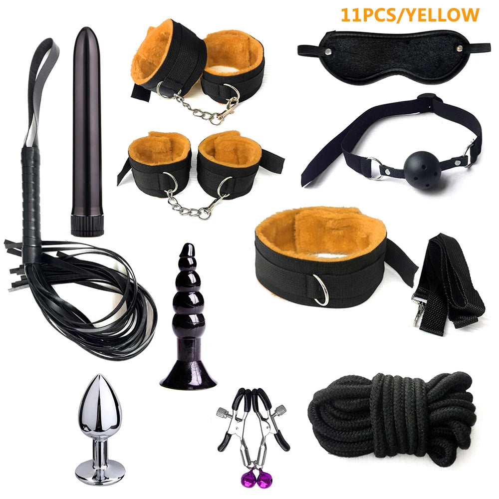 Complete BDSM Kit with Whip, Gag & Tail Plug