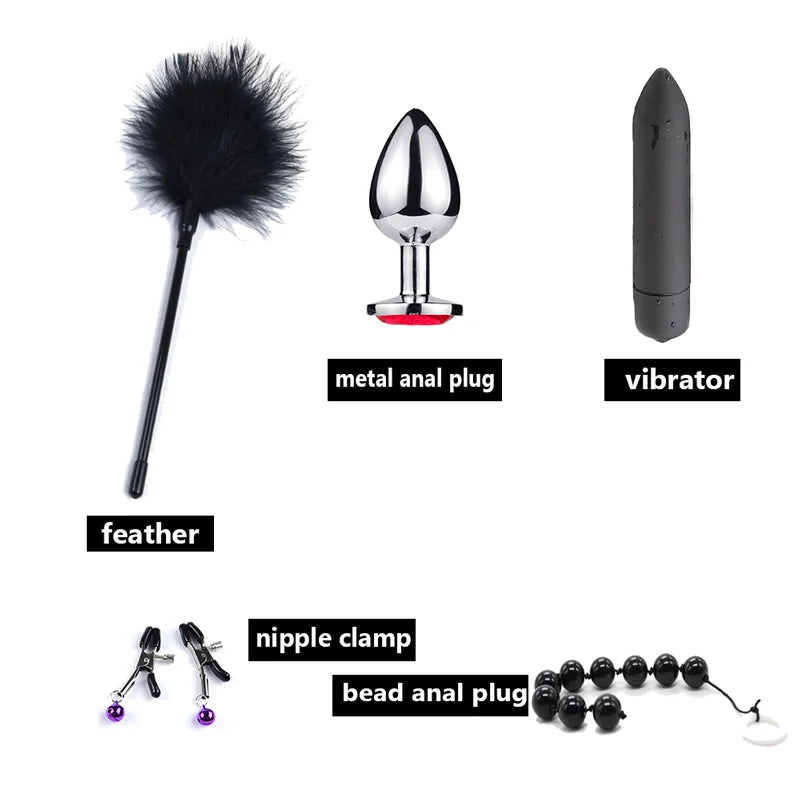 10-Speed BDSM Bondage Set with Vibrator