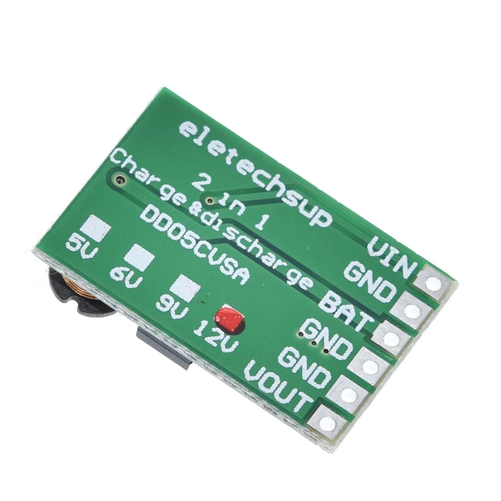 3.7V/4.2V Charger & 5V-12V Discharger DC-DC Boost Converter Module
