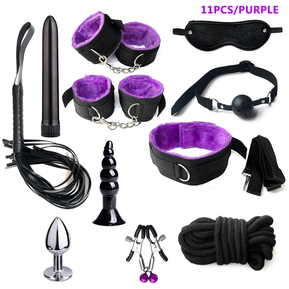 Complete BDSM Kit with Whip, Gag & Tail Plug