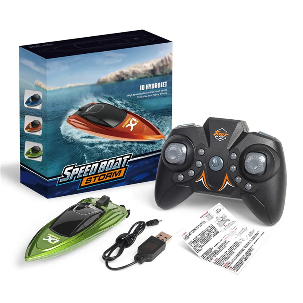 Mini RC Boat with LED Light – High Speed