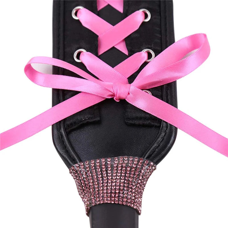 Faux Leather Riding Whip Paddle