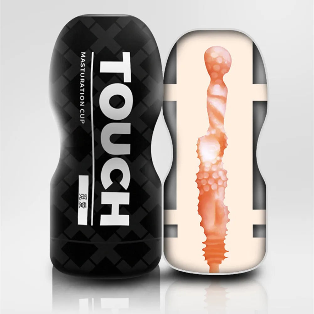 Transparent Male Masturbator Cup with Soft Vagina