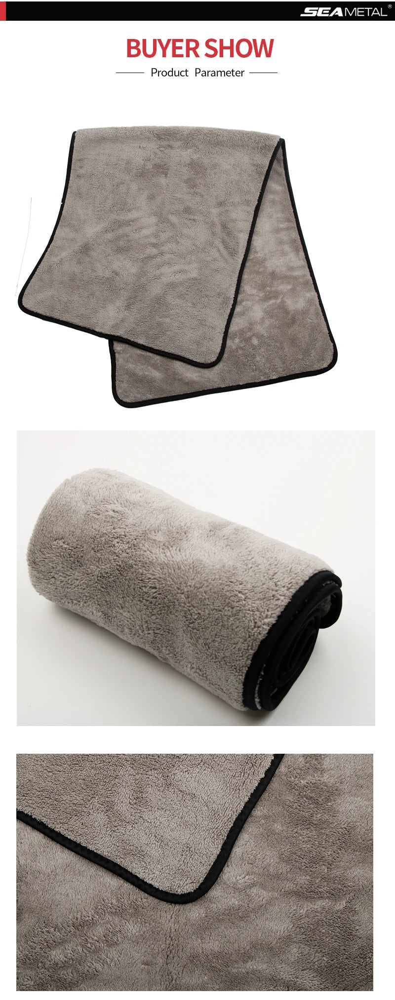Dry fast with the SEAMETAL microfiber car towel!