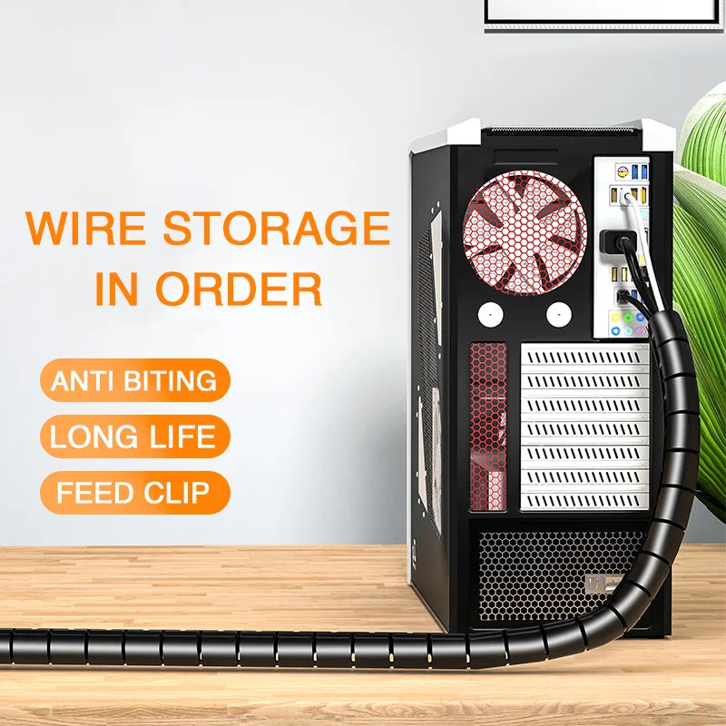2M Spiral Cable Organizer Wire Protector