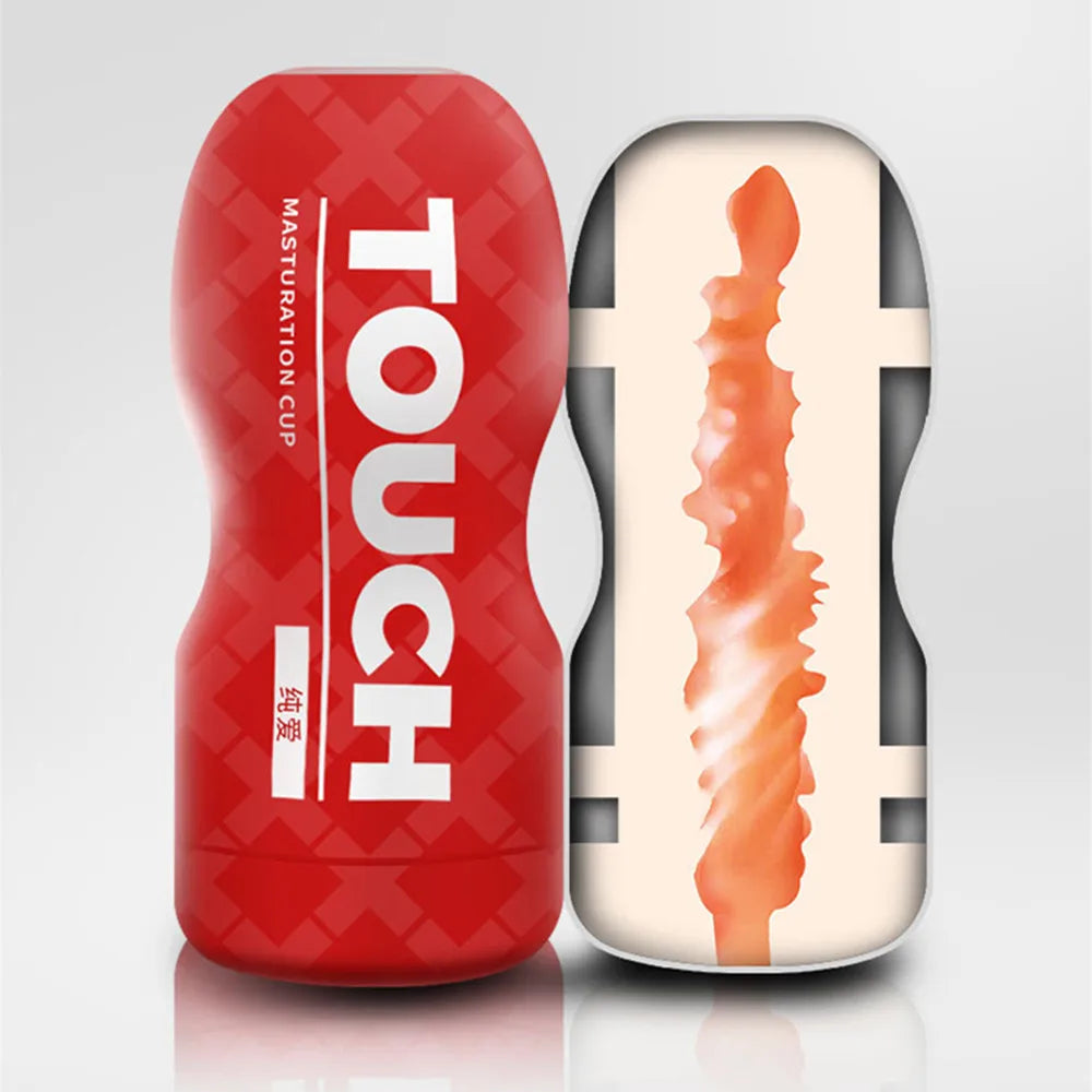 Transparent Male Masturbator Cup with Soft Vagina