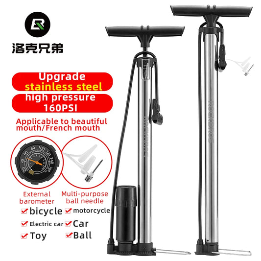 ROCKBROS High‑Pressure Floor Pump for MTB & Road