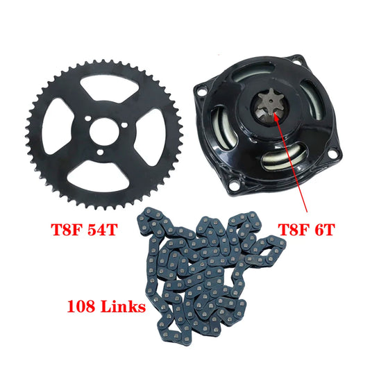 Mini Moto Drive Chain Set with Gearbox & Sprocket