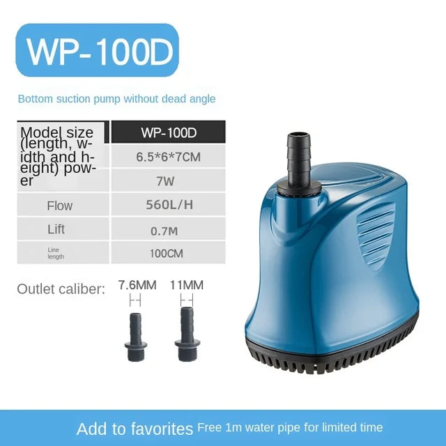 220–240 V Submersible Aquarium Bottom-Suction Pump