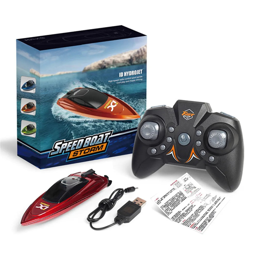 Mini RC Boat with LED Light – High Speed