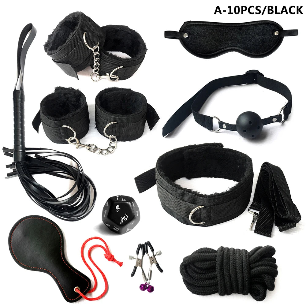 Complete BDSM Kit with Whip, Gag & Tail Plug