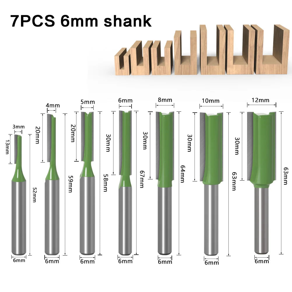 Cut clean with this 7-piece router bit set!