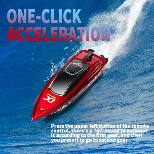 Mini RC Boat with LED Light – High Speed