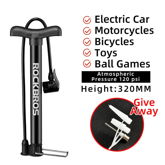 ROCKBROS High‑Pressure Floor Pump for MTB & Road