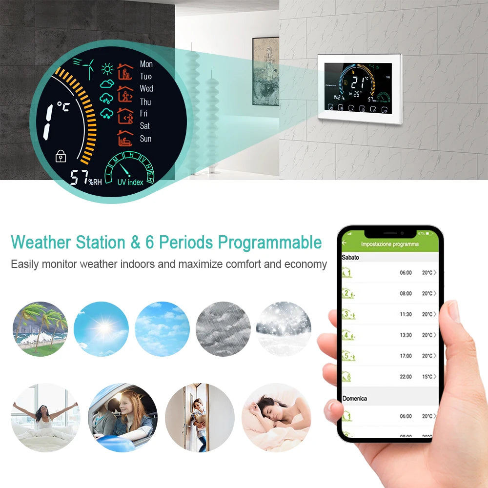 WiFi Smart Colorful Screen Room Thermostat