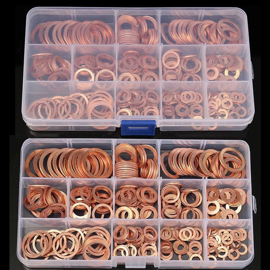 Copper Seal Ring Gasket Set – 100–300pcs