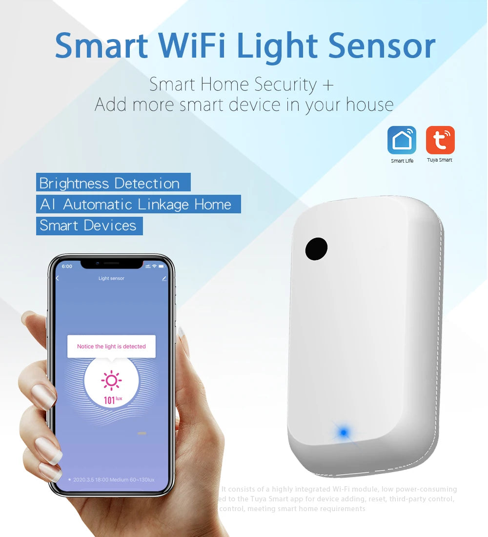 Tuya Smart Light Sensor with App Control