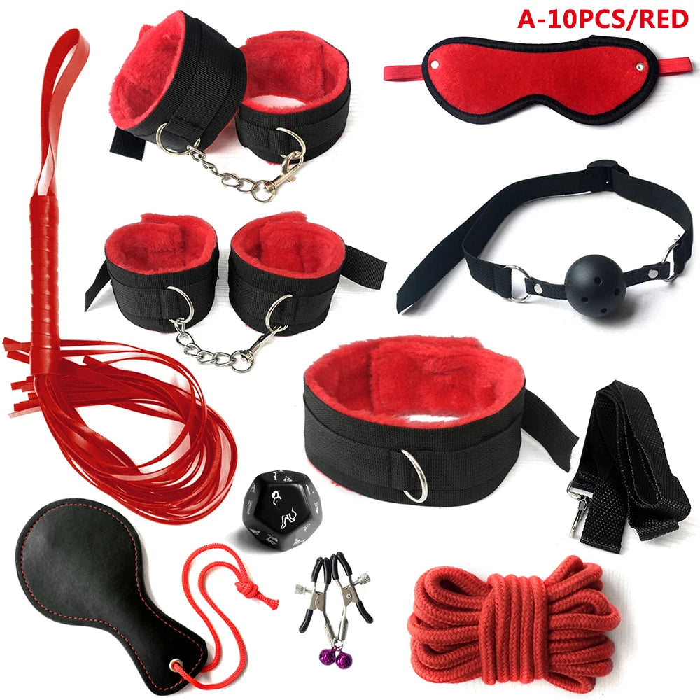 Complete BDSM Kit with Whip, Gag & Tail Plug