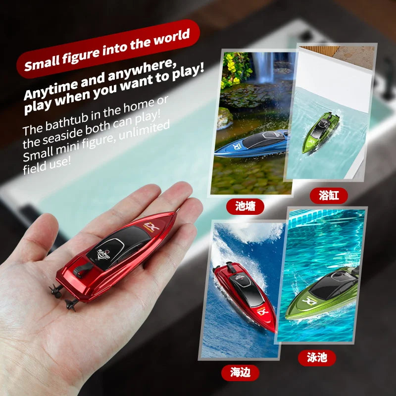 Mini RC Boat with LED Light – High Speed