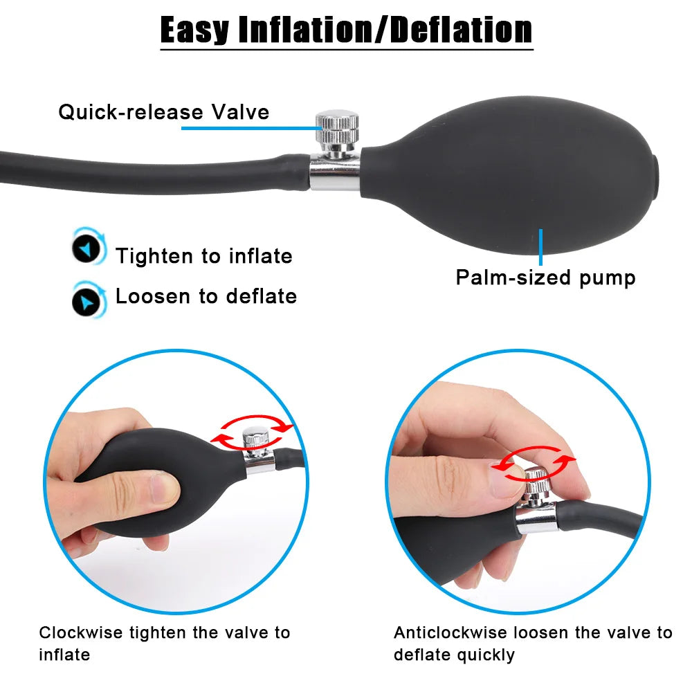 Inflatable Anal Plug & Vaginal Expander for Couples