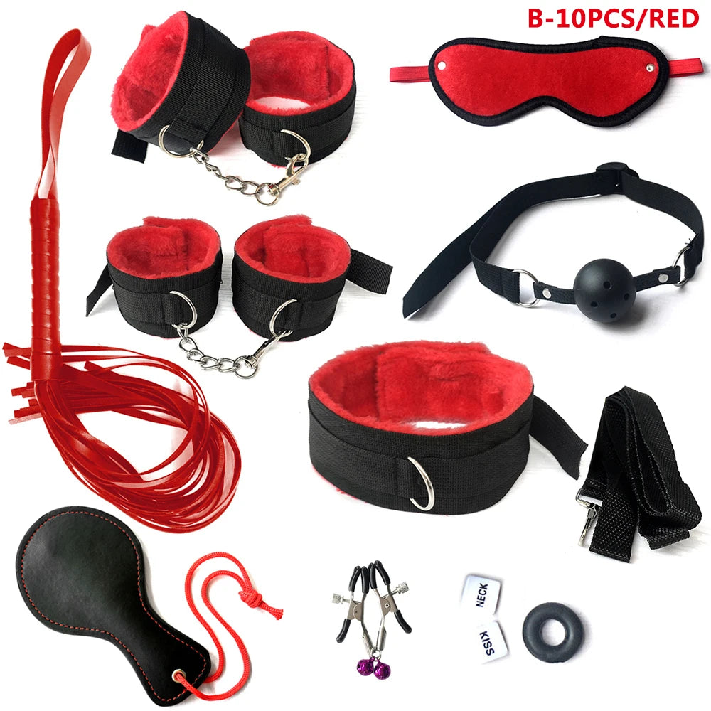 Complete BDSM Kit with Whip, Gag & Tail Plug