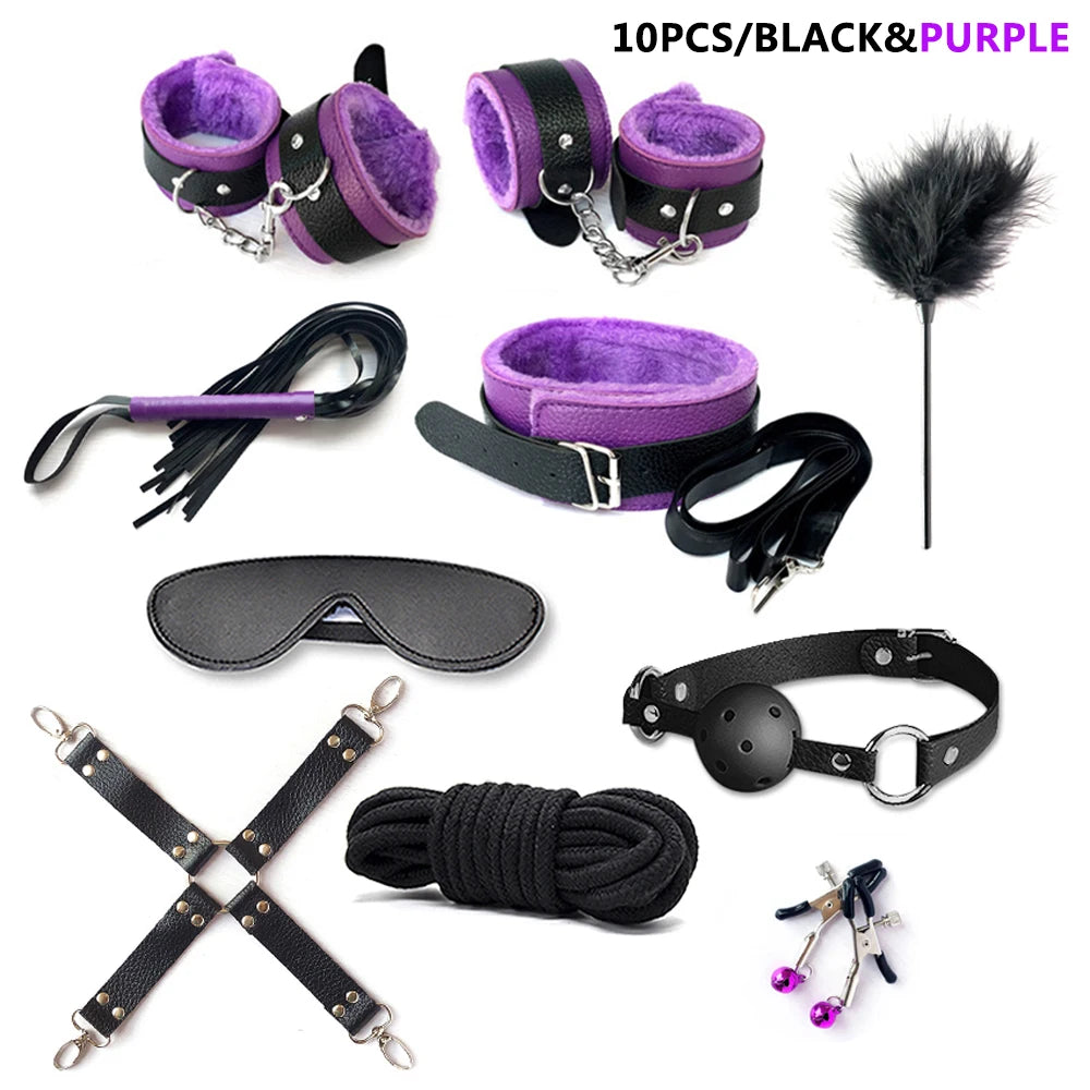 Complete BDSM Kit with Whip, Gag & Tail Plug