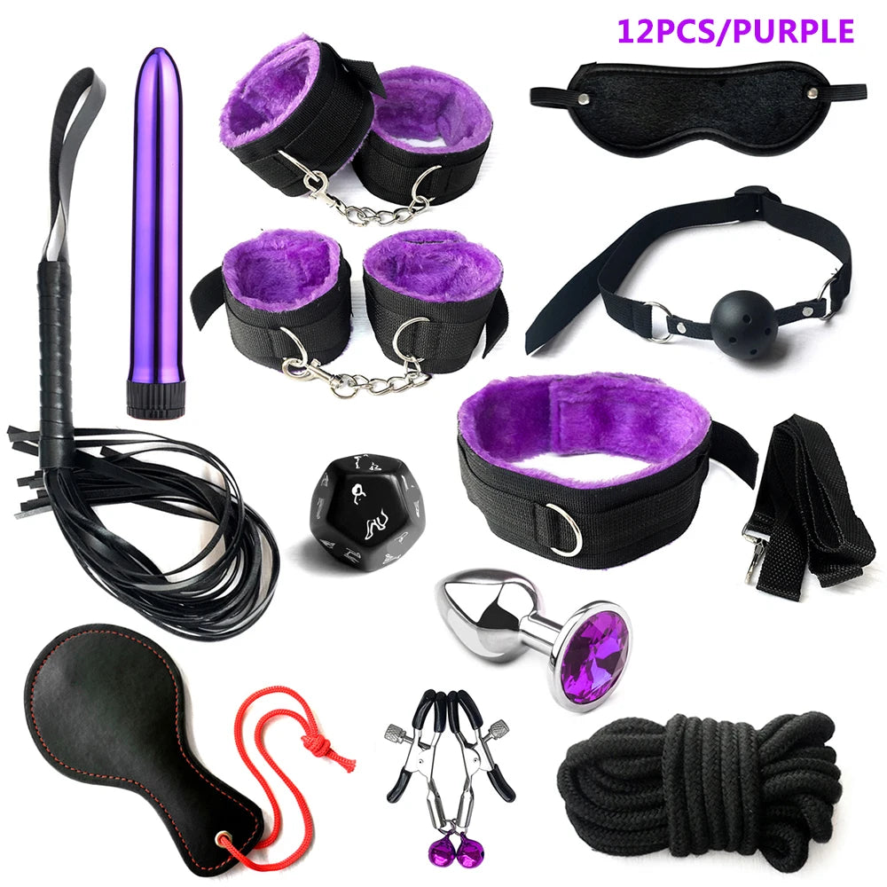 Complete BDSM Kit with Whip, Gag & Tail Plug