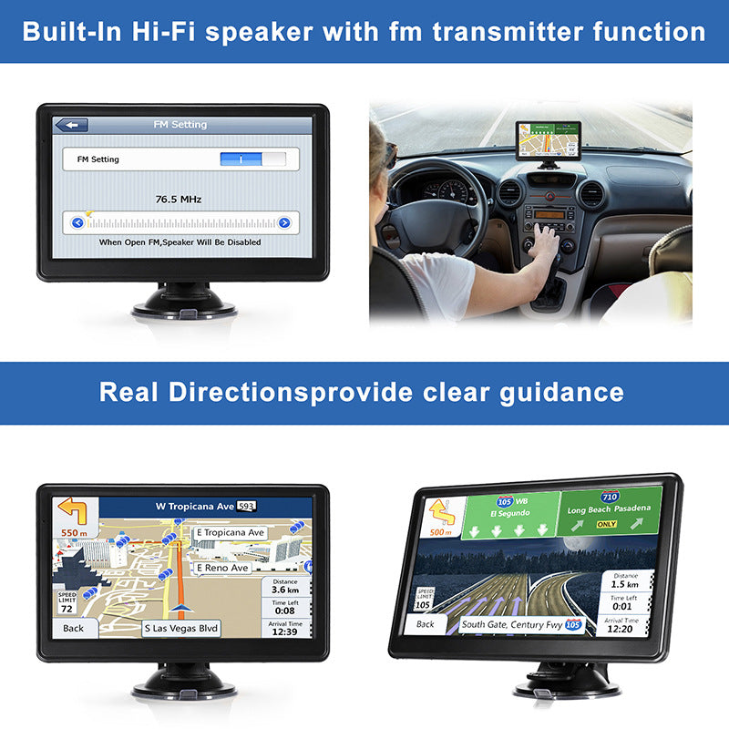 Drive smarter with this 7"/5" GPS Navigation System!